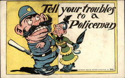 Tell your trobles to a policeman Postcard