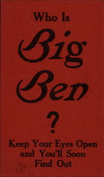 Who is Big Ben? Phrases & Sayings Postcard Postcard