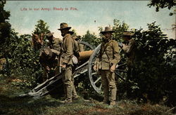 Life in Our Army: Ready to Fire Postcard Postcard