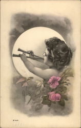 Cherub with Flutes Postcard