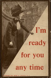 I'm Ready for You Any Time Women Postcard Postcard