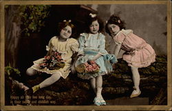 Happy All They Live Long Day, In Their Sweet and Childish Way Children Postcard Postcard