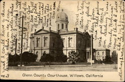 Glenn County Courthouse Willows, CA Postcard Postcard