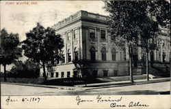 Fort Wayne Public Library Indiana Postcard Postcard