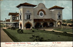 Greetings from San Antonio-- S. P. Depot Postcard