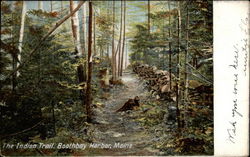 The Indian Trail, Boothbay Harbor, Maine Postcard