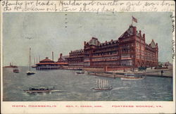 Hotel Chamberlin Fort Monroe, VA Postcard Postcard