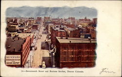 Seventeenth Street and Business Section Postcard