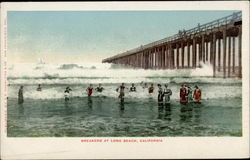 Breakers at Long Beach, California Postcard