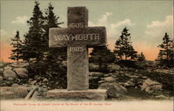 Waymouth Cross on Allens Island at the Mouth of the St. George River Maine Postcard Postcard