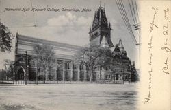 Memorial Hall, Harvard College Postcard