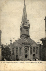 St. Alphonsus German Catholic Church Wheeling, WV Postcard Postcard