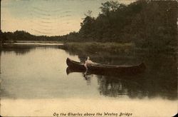 On the Charles above the Weston Bridge Massachusetts Postcard Postcard