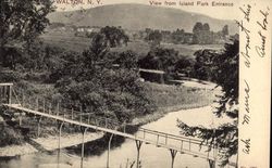 View from Island Park Entrance Postcard