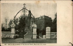 Gate to the Academy of the Sacred Heart, Maryville St. Louis, MO Postcard Postcard