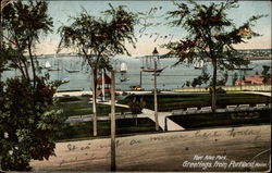 Fort Allen Park. Greetings From Portland, Maine Postcard