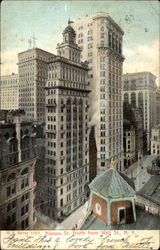 Nassau Street North from Wall Street Postcard