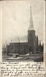 First Methodist Church Mansfield, PA Postcard Postcard