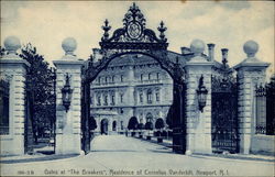 Gates at "The Breakers", Residence of Cornelius Vanderbilt Postcard