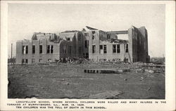 Longfellow School after Tornado Postcard