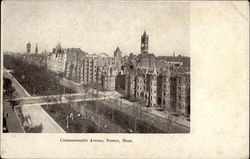 Commonwealth Avenue, Boston, Mass Massachusetts Postcard Postcard