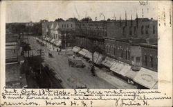 West Main Street From Top of Bee Hive Block DeKalb, IL Postcard Postcard