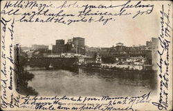 View of Columbus from the River Ohio Postcard Postcard