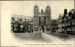 Tower and Triangle Dormitories, University of Pennsylvania Postcard