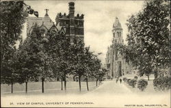 34. View of Campus, University of Pennsylvania Postcard