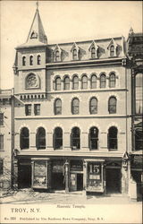 Masonic Temple, Troy, N.Y New York Postcard Postcard