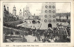 The Lagoon, Luna Pary, New York Luna Park, NY Postcard Postcard