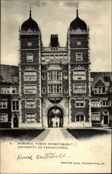 Memorial Tower Dormitories, University of Pennsylvania Postcard