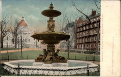 Brewer Fountain, Boston, Mass Postcard