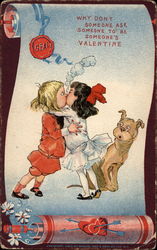 Why Don't Someone Ask Someone to be Someone's Valentine Children Postcard Postcard