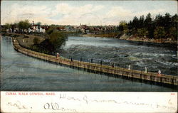 Canal Walk Lowell, MA Postcard Postcard