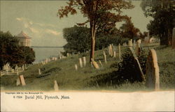 Burial Hill Plymouth, MA Postcard Postcard