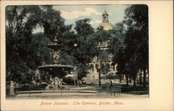 Brewer Fountain Boston, MA Postcard Postcard