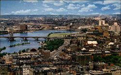 Charles River Basin From John Hancock Building Postcard