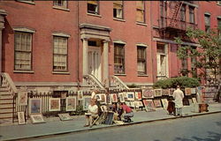 Greenwich Village Outdoor Art Postcard