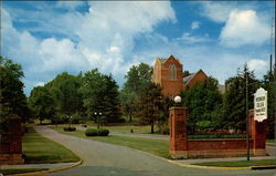 Entrance to Muskingum College Postcard