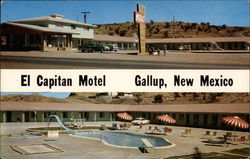 El Capitan Motel Gallup, New Mexico Postcard