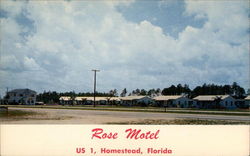 Rose Motel Homestead, FL Postcard Postcard