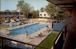 Golden Link Loduge, view of swimming pool, balconies Postcard