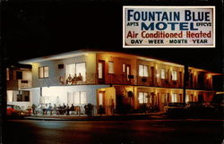 Fountain Blue Motel Postcard