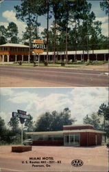 Miami Motel -Miami Restaurant Pearson, GA Postcard Postcard