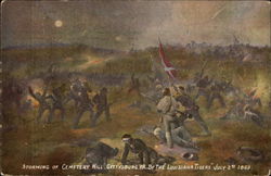 Storming of Cemetery Hill, Gettysburg PA, by the "Louisiana Tigers," July 2nd, 1863 Civil War Postcard Postcard