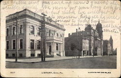 Library Erie, PA Postcard Postcard