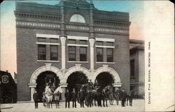 Central Fire Station Waterloo, IA Postcard Postcard