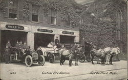 Central Fire Station New Bedford, MA Postcard Postcard