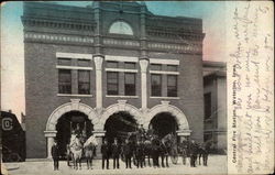 Central Fire Station Postcard